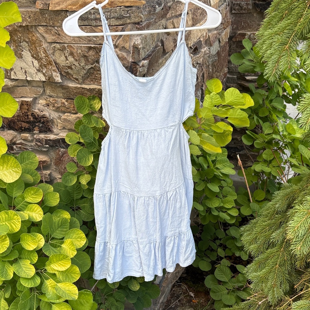 Altar'd State Sky Blue Tiered Dress